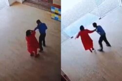 Woman Repeatedly Slaps, Drags Security Guard In Greater Noida Society | Video
