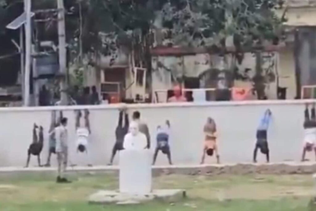 Ayodhya Civic Officials Make Street Vendors Do Handstands In Shocking Punishment | Video