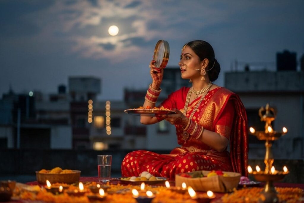 Karwa Chauth 2025 Moonrise Time Live Updates: Check Moon Sighting Timings In Different Cities