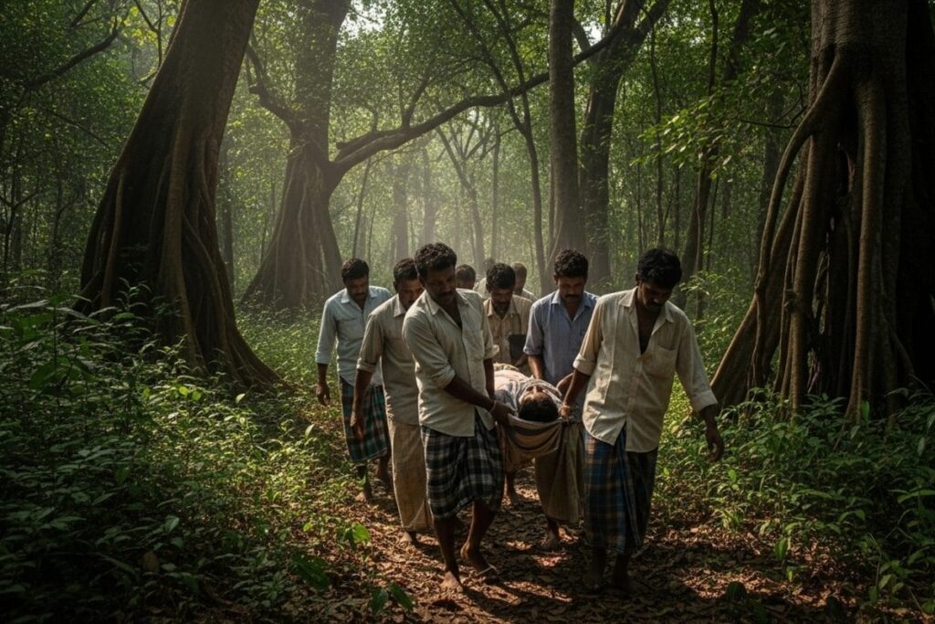 No Road, No Ambulance: Family Carries Woman’s Body In A 'Doli' For 12 Km Through Andhra Forest