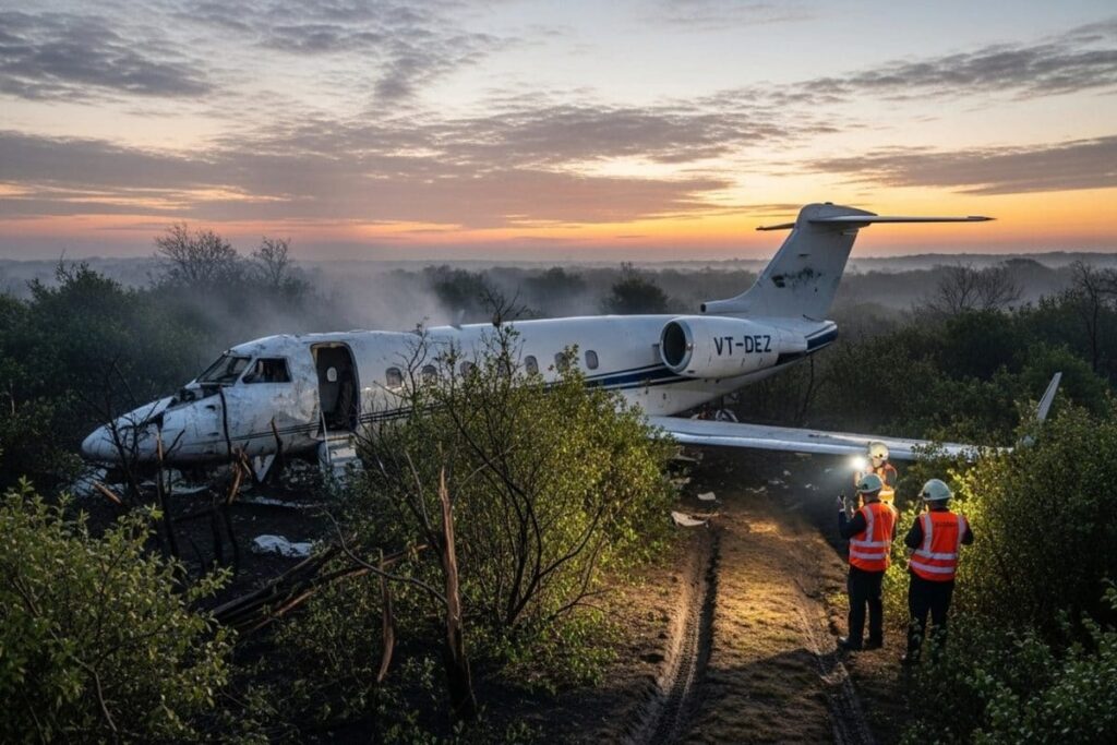 Private Jet Crashes In UP's Farrukhabad, All Passengers Safe