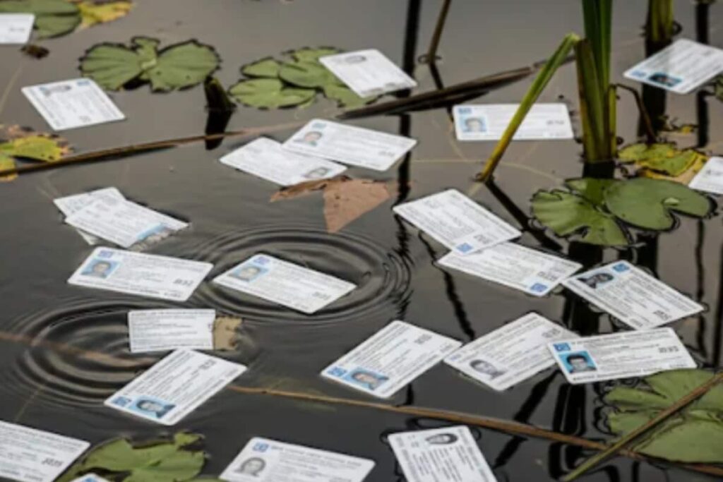 Nearly 500 Genuine Voter ID Cards Found Floating In MP Pond, Probe Ordered
