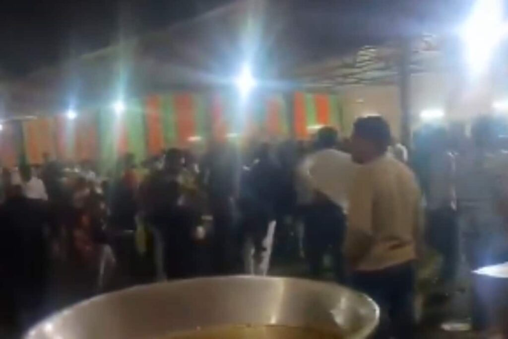 Wedding Event In UP Turns Into Battlefield As Two Groups Clash Over Chicken Fry | Watch