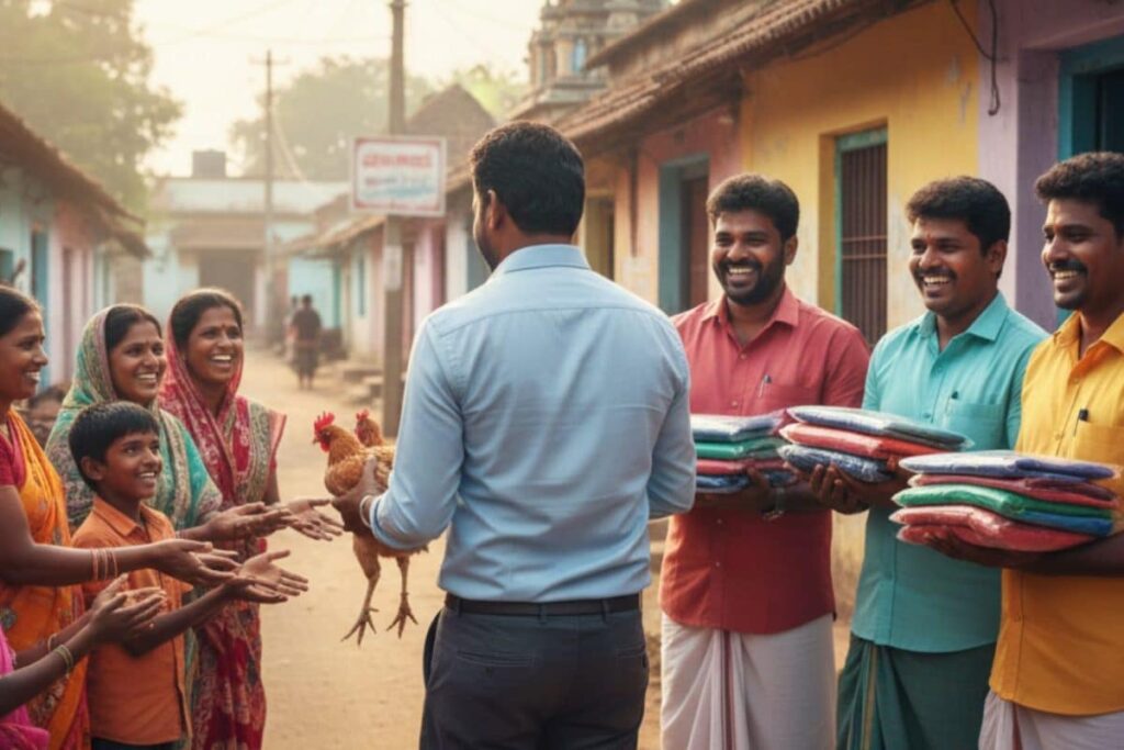 Karnataka Man Quit Alcohol And Celebrated By Gifting Chickens To Entire Village
