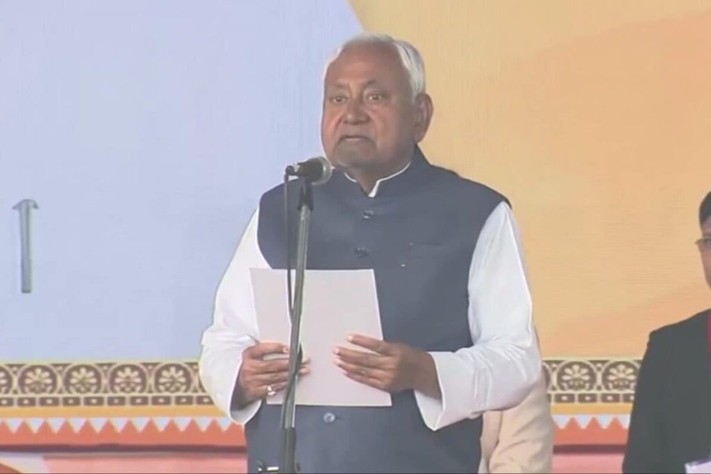 Nitish Kumar Takes Oath As Bihar Chief Minister For 10th Term