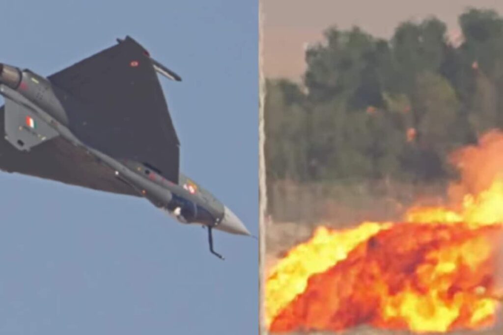 New Video Shows Tejas Fighter Jet Bursting Into Flames At Dubai Air Show