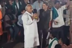 Sugarcane Farmers Hurl Slippers At Karnataka Minister’s Car As Protest Turns Tense