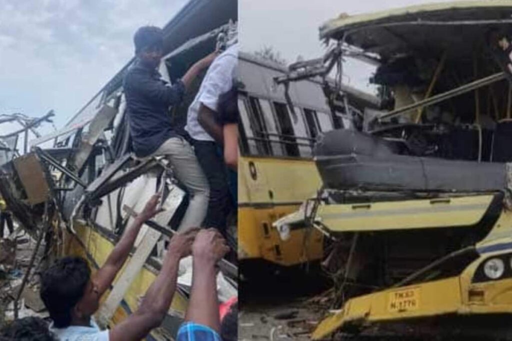 11 Killed, 19 Injured After 2 Buses Collide Head-On In Tamil Nadu's Sivaganga