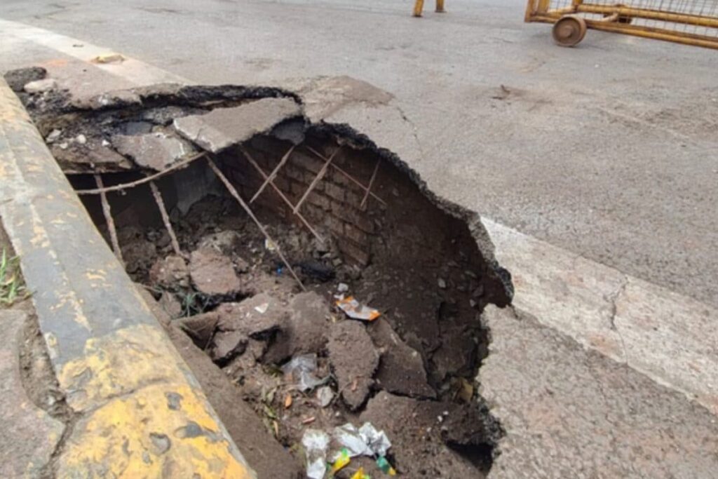 Rats Cause Sinkhole On Indore’s Shastri Bridge, Create 5-Foot-Deep Hole In 75-Year-Old Structure