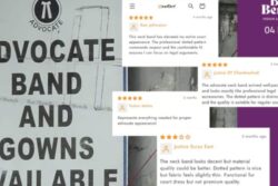 Website Sells Lawyer Neckbands With Fake Reviews From CJIs, Lawyers