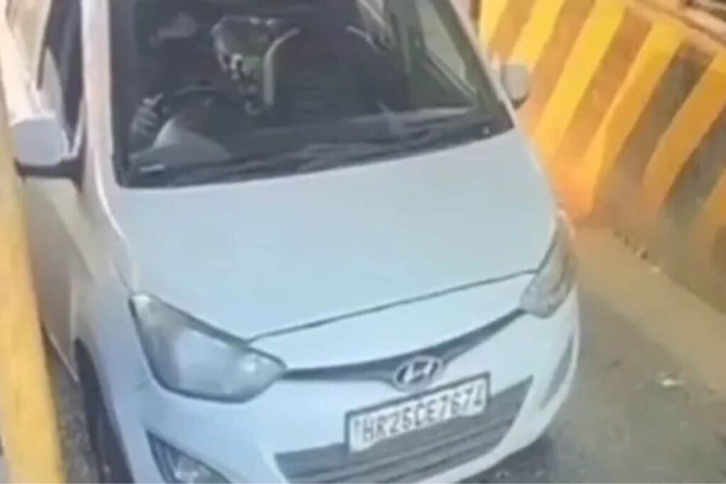 New CCTV Footage Shows Delhi Blast Suspect Driving Car At Badarpur Toll Plaza, Wearing Mask