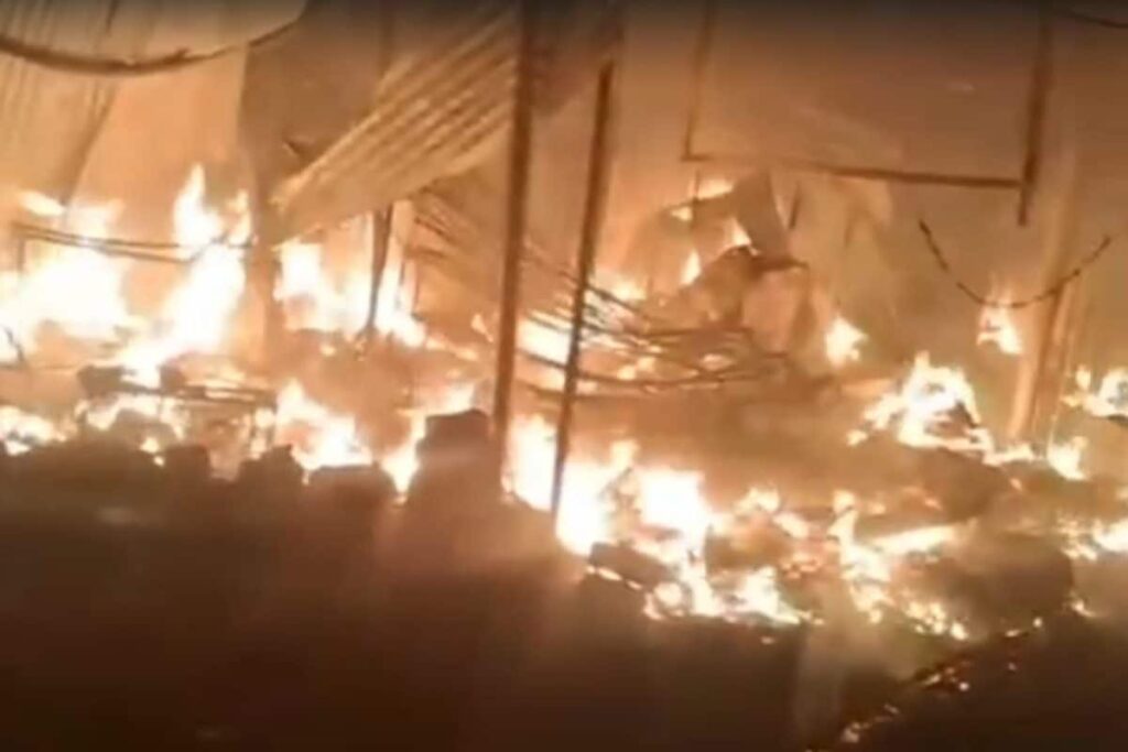 Massive Fire Breaks Out In Telangana's Jagityal, 30 Shops Gutted