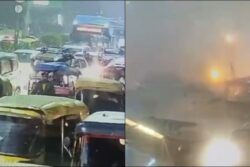 New CCTV Footage Shows Moment Hyundai i20 Exploded On Busy Delhi Road Near Red Fort | Video