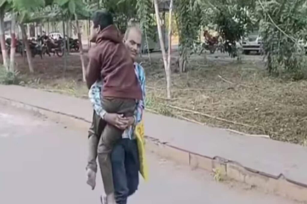 MP Father Forced To Carry Disabled Son For 66km To Update Aadhaar For Benefits