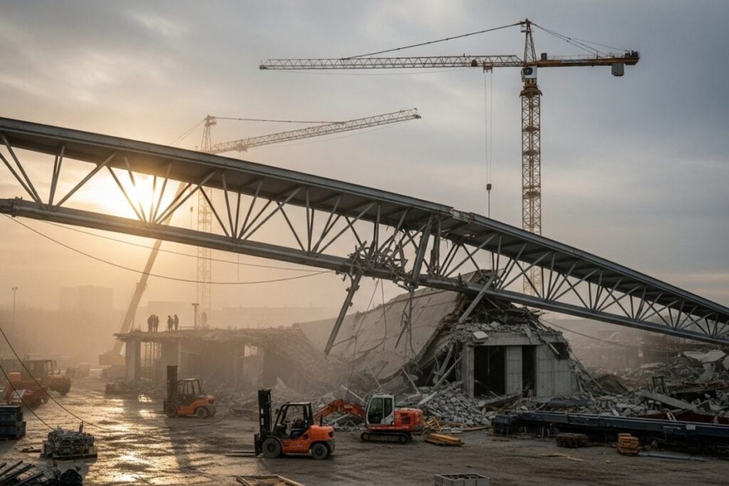 One Dead After Girders Collapse On Pickup Van At Aroor–Thuravoor Highway Construction Site