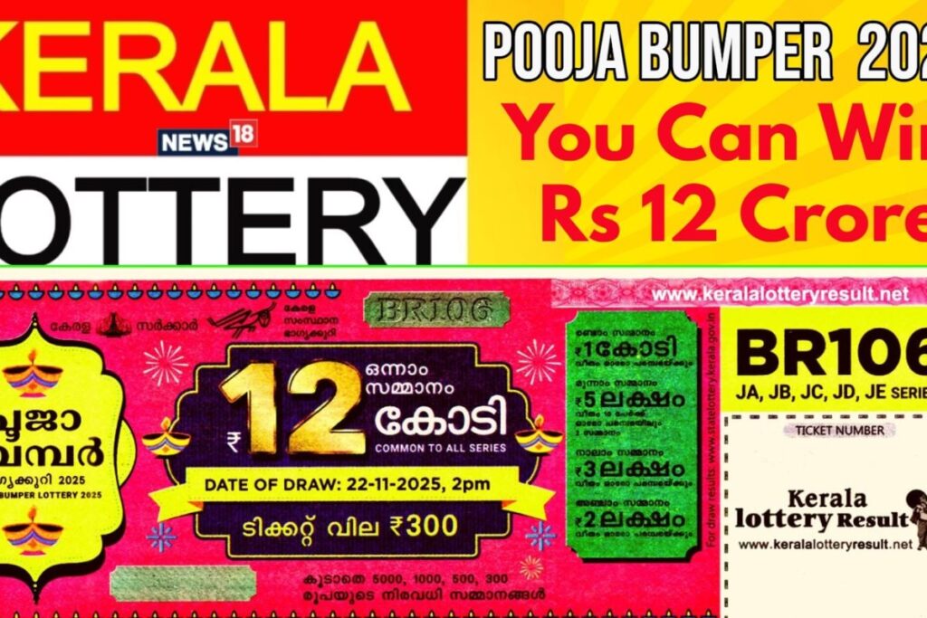 Kerala Lottery Pooja Bumper BR-106 Results 2025: First Prize Rs 12 Crore