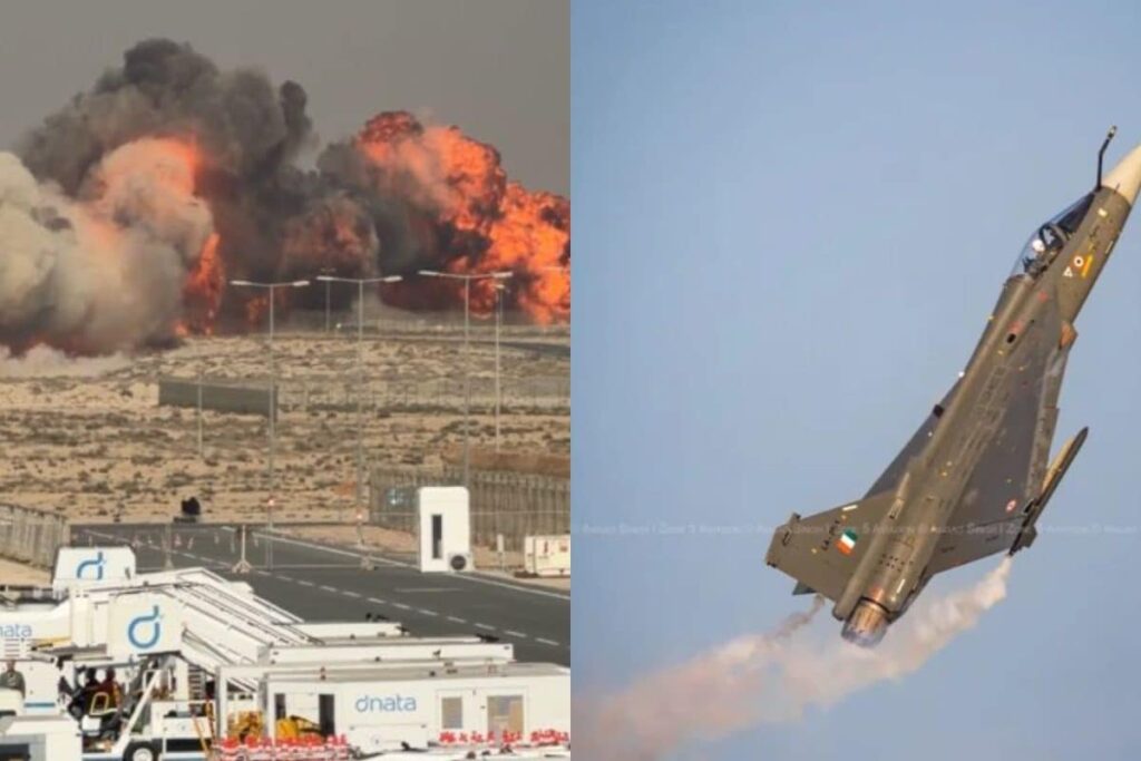Indian Fighter Jet Tejas Crashes During Dubai Air Show | Watch