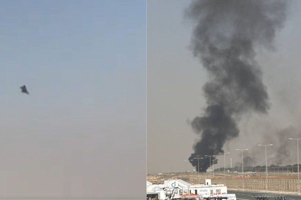 From Vertical Rise To Fiery Fall: The Moment When Tejas Fighter Jet Crashed In Dubai | Video