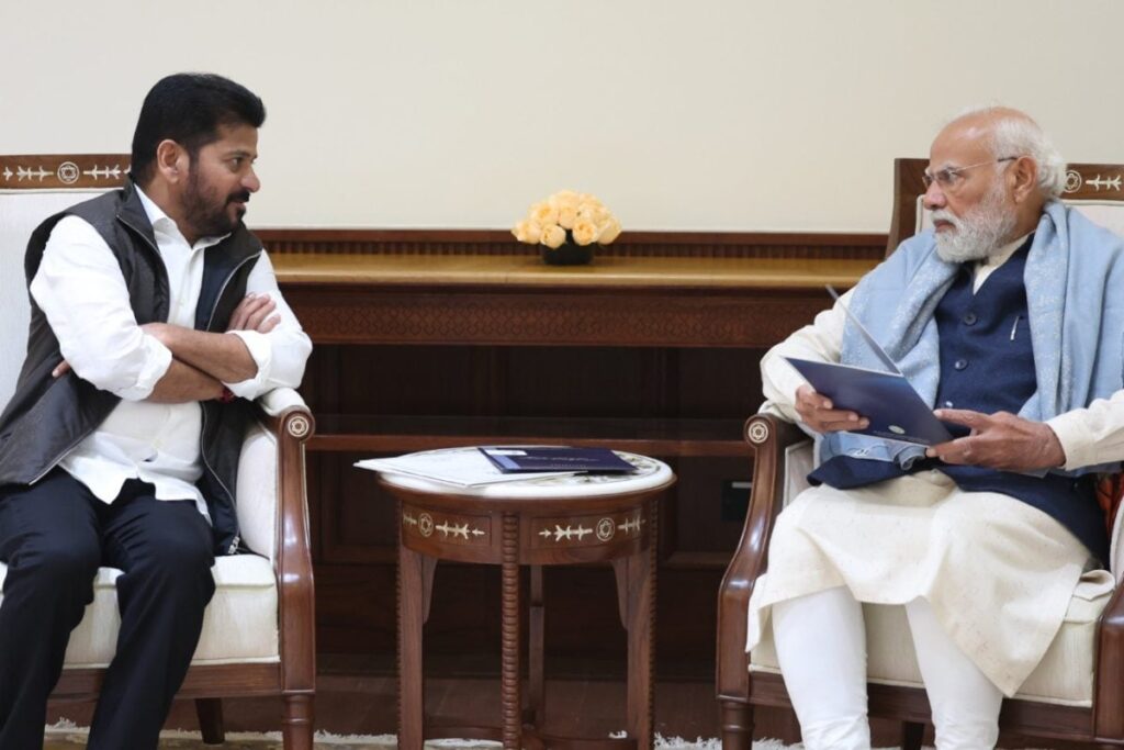 Telangana CM Revanth Reddy Meets PM Modi, Extends Invitation For Rising Global Summit