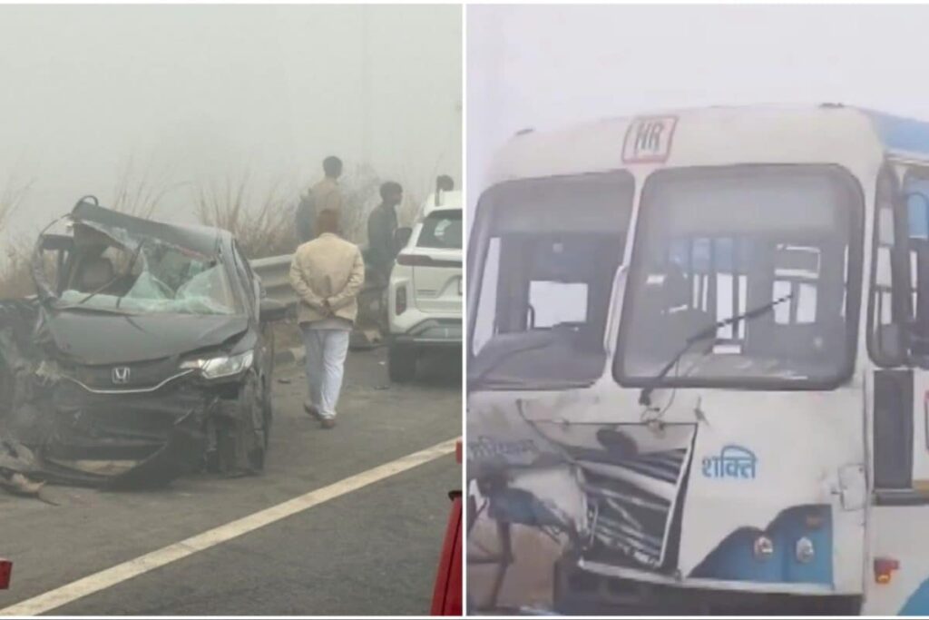 2 Dead, Many Injured In Multi-Vehicle Collision Due To Dense Fog On Delhi-Mumbai Expressway