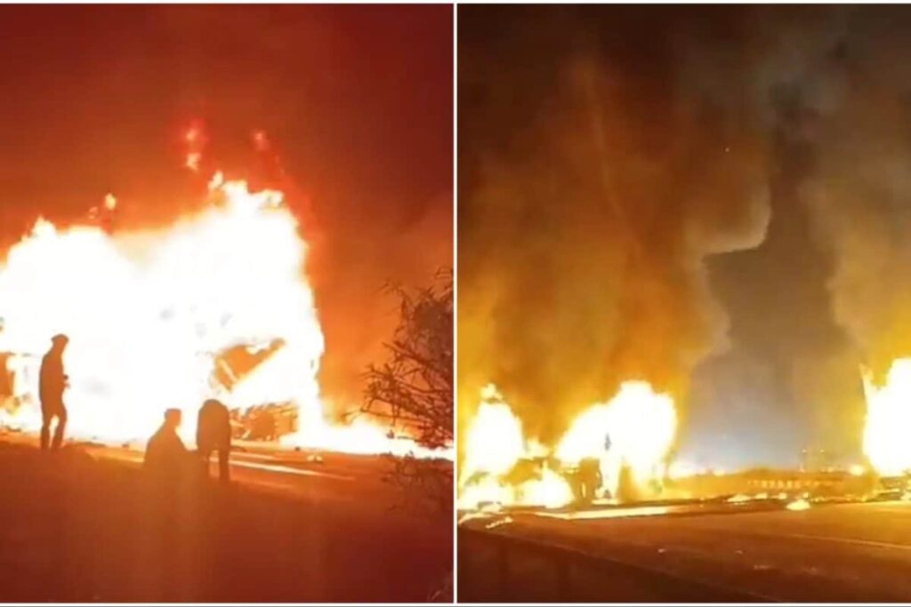 9 Killed As Bengaluru-Gokarna Sleeper Bus Catches Fire After Collision With Truck In Karnataka