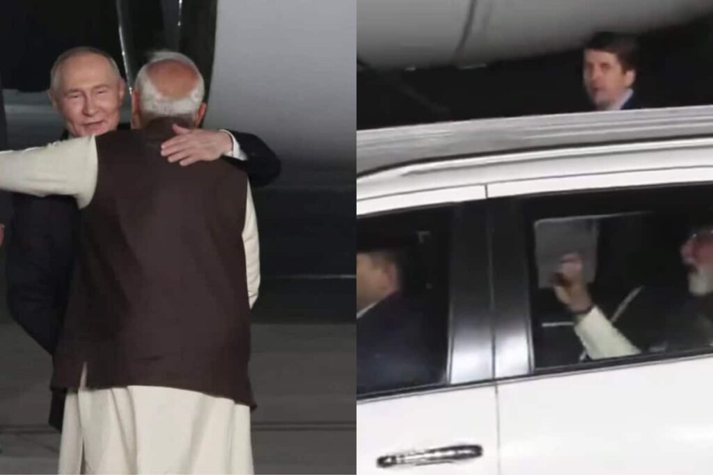 PM Modi Hugs President Putin As They Travel In The Same Car From Delhi Airport | Watch