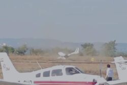 Training Aircraft Overturns While Landing At MP's Sagar Airstrip