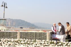 PM Modi Pays Tribute To Assam Movement Martyrs At Swahid Smarak Kshetra In Guwahati