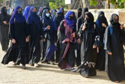 Tension In Karnataka's Haveri College As Students Clash Over Hijab, Saffron Shawls