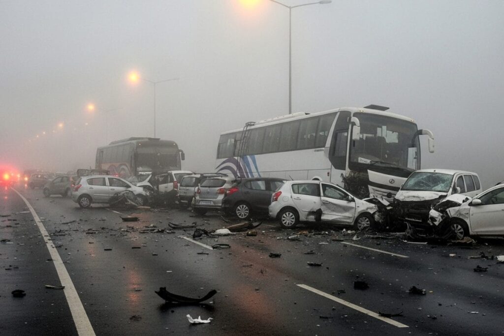 Buses, Cars Crash In Dense Fog As Major Pile-Ups Hit Haryana Highways; Several Injured