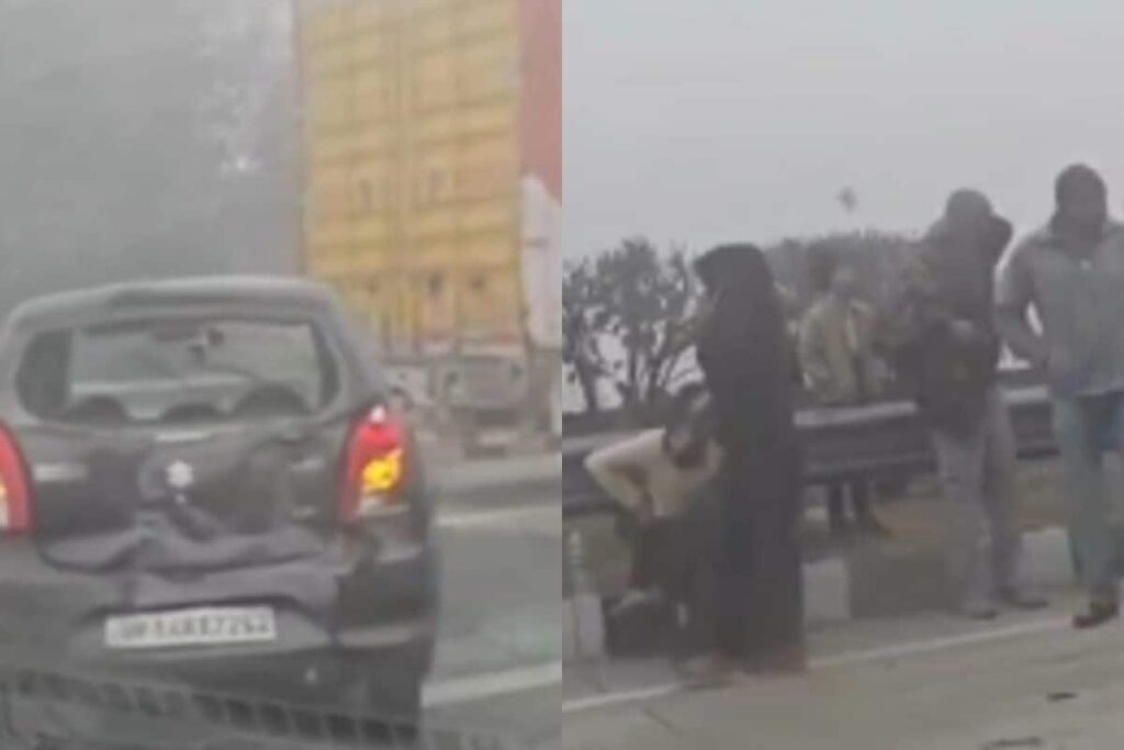 Multiple Vehicles Collide On Noida Expressway Amid Dense Fog, Several Injured