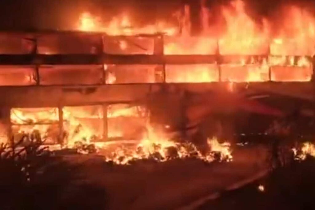 Three Charred To Death As Tyre Burst Triggers Bus-Lorry Collision In Andhra's Nandyal