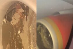 Air India Plane Damaged After Container Gets Stuck Inside Engine At Delhi's IGI Airport | Video