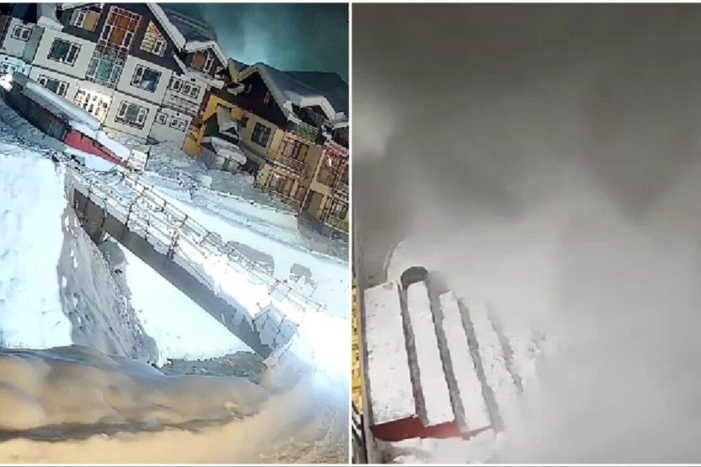 On Camera, Massive Avalanche Hits Resort In Jammu And Kashmir's Sonamarg Amid Snowfall