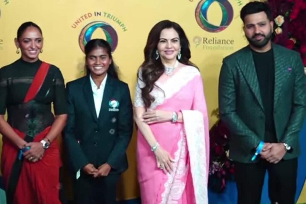 United In Triumph: Nita Ambani Hosts Rohit Sharma, Harmanpreet Kaur And Other Cricketers | Watch