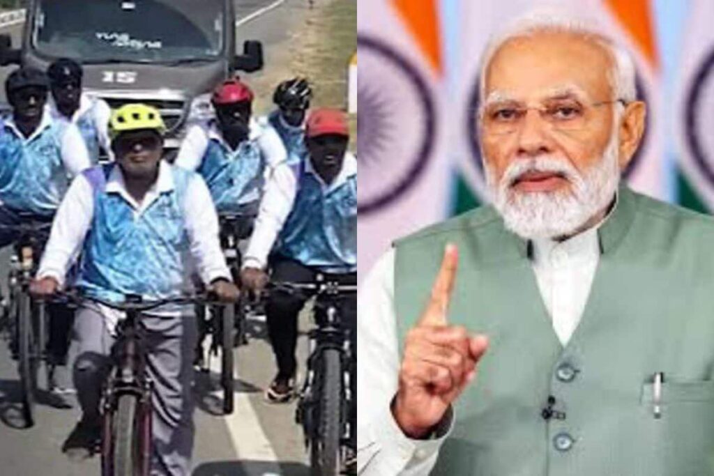 'Commendable And Inspiring': PM Modi Lauds Karnataka BJP MLA's Bengaluru-Kanyakumari Cycle Ride