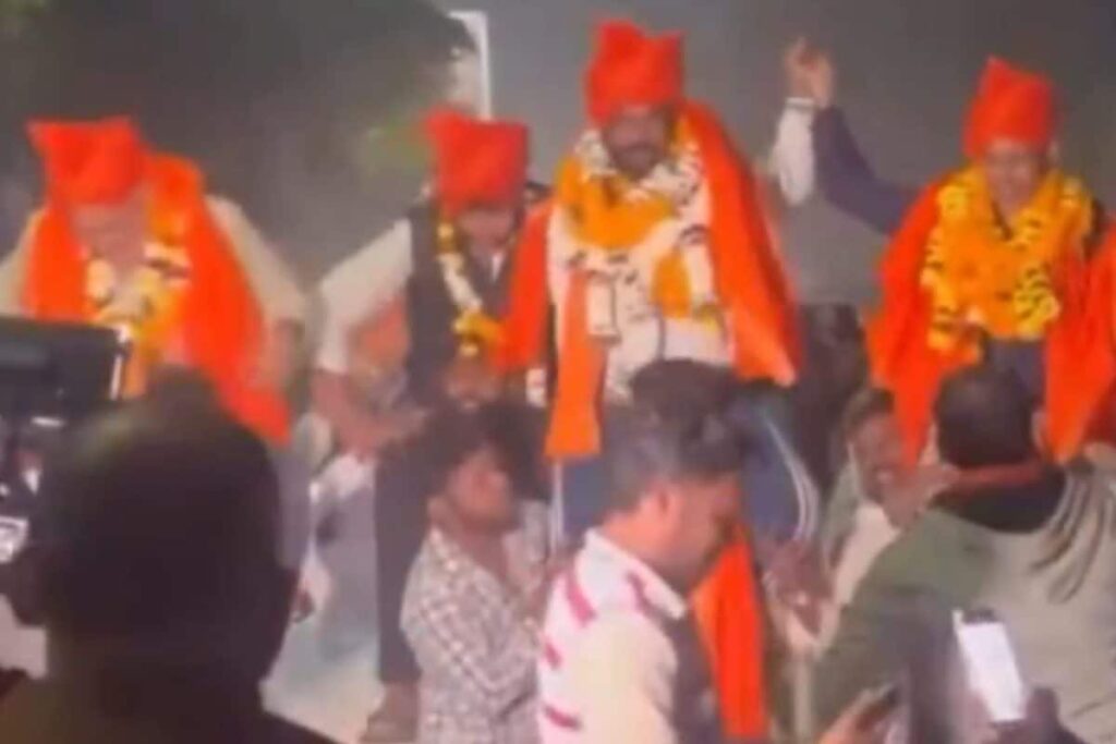Six Bajrang Dal Men Receive ‘Hero’s Welcome’ After Getting Bail In Raipur Mall Vandalism Case