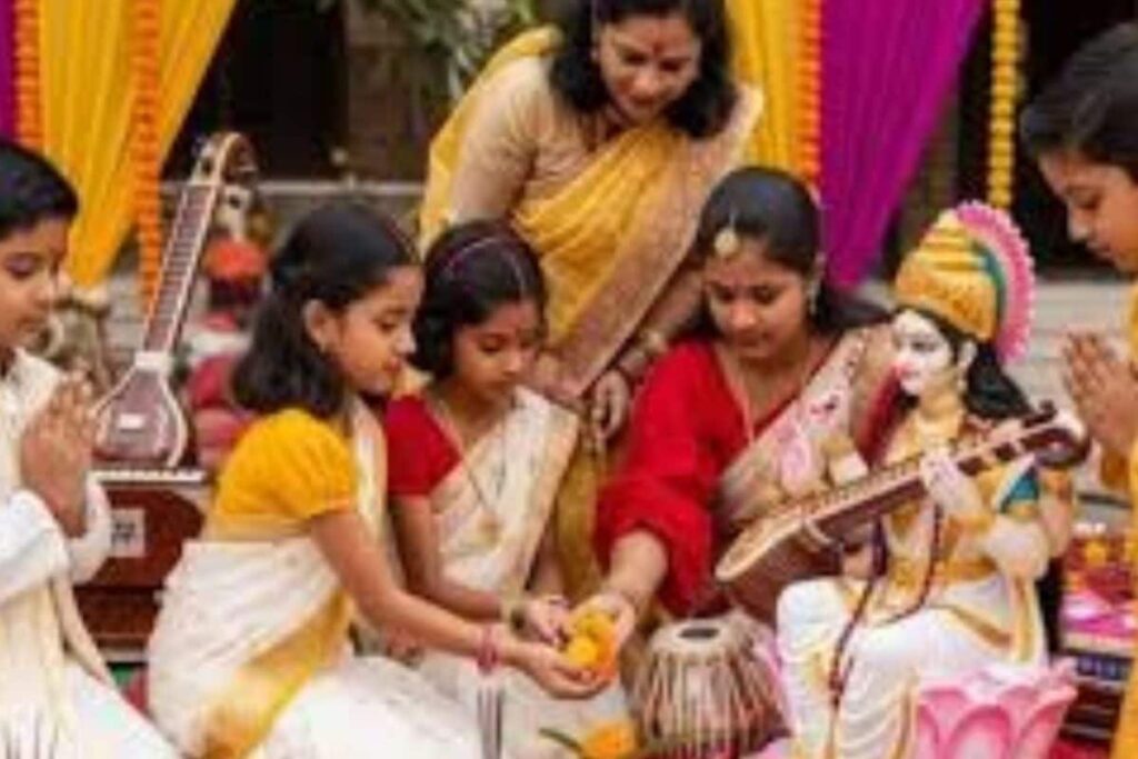 Saraswati Puja For Tiny Tots: Easy Home Rituals, Yellow Crafts, First Writes