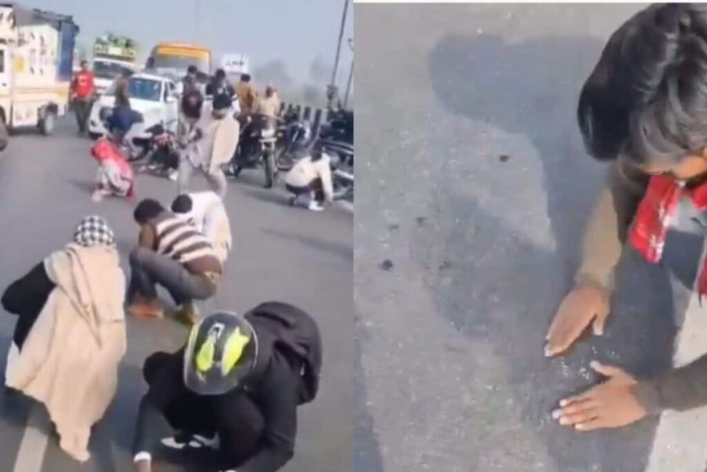 Silver 'Rush': Commuters Make A Dash For 'Precious' Cargo Fallen Off Truck On UP Highway | Watch