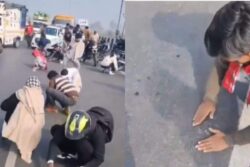 Silver 'Rush': Commuters Make A Dash For 'Precious' Cargo Fallen Off Truck On UP Highway | Watch