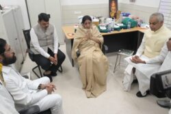 In Quiet Mourning, Fadnavis, Shinde, Governor Console Sunetra Pawar After Ajit Pawar’s Death