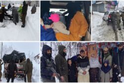 J&K Residents Stranded Due To Heavy Snowfall Rescued By Cops