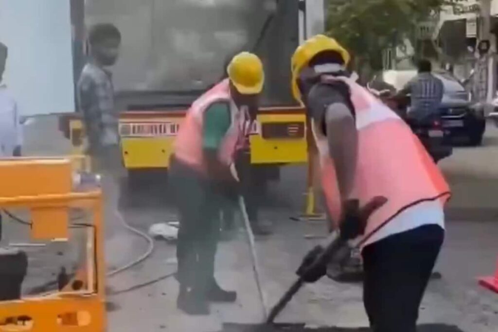 Andhra’s ‘High-Tech Doctor’ Zaps Potholes, Goes Viral With ‘Only Babu I Like’ Shoutout To CM — How ‘Road Hero’ Works