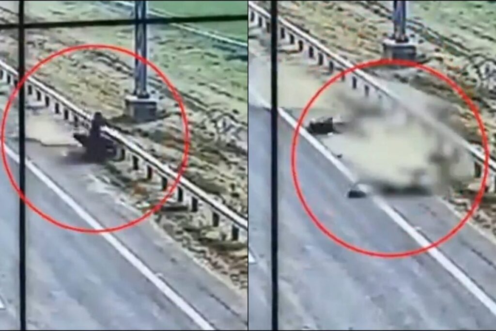 Two Killed After Speeding Bike Rams Into Railing On Telangana Road, Shocking Video Surfaces