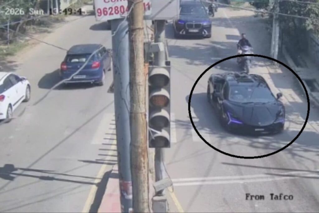 On Camera, Bouncers Run To Protect Lamborghini Driver Moments After Car Crash In Kanpur