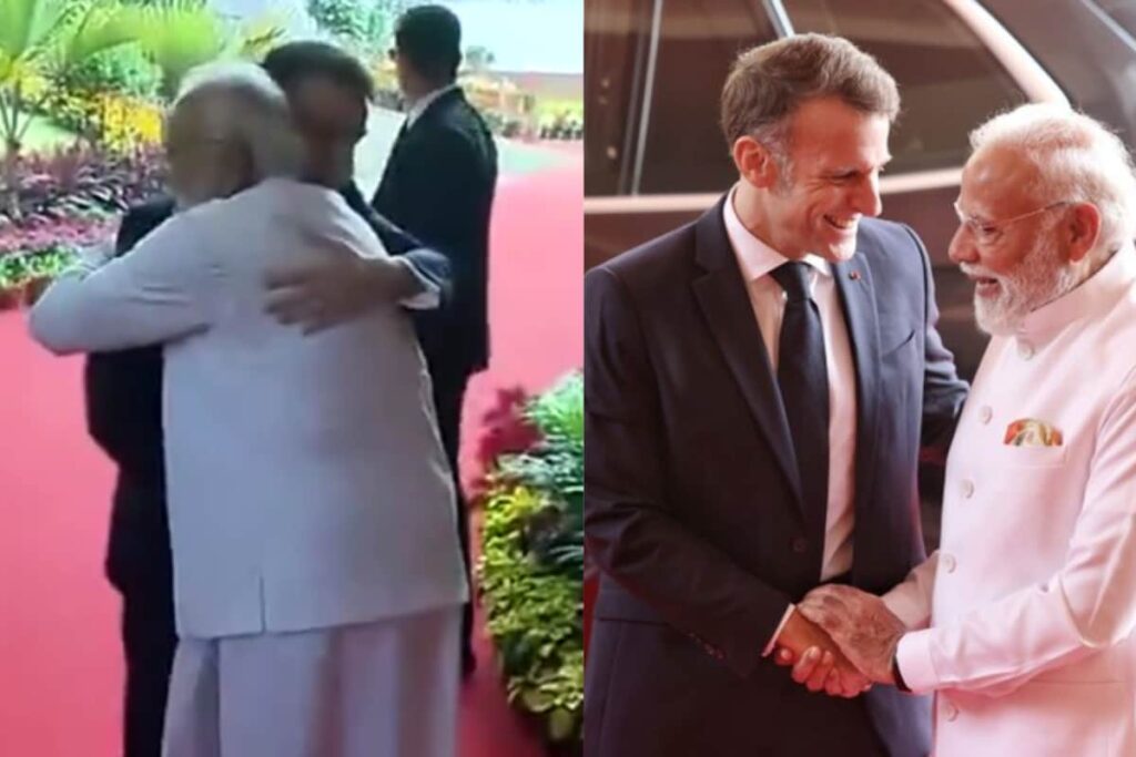 ‘Delighted To Meet My Friend’: PM Modi Welcomes Macron With Hug, Handshake In Mumbai | Watch