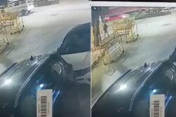 CCTV Captures Man Firing Shots Outside Rohit Shetty’s Mumbai Residence | Video