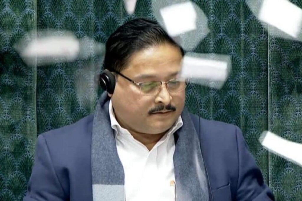 Opposition MPs Throw Papers At Chair Amid Chaos In Lok Sabha, Face Disciplinary Action | Video