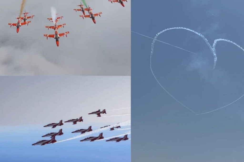 IAF's Surya Kiran Aerobatic Team Completes 800 Displays At Wings India | Video