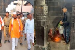 Youth Sprinkle Cow Urine To 'Purify' Temple After Politician Abdul Sattar’s Visit